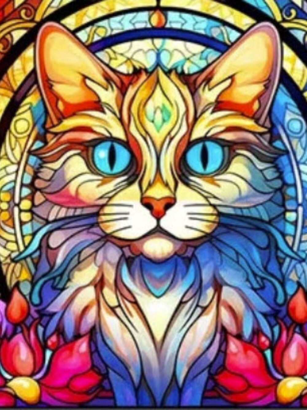 5 Pack Cat Diamond Painting Kits – Full Set w/ Tools – DIY Craft for Cat Lovers - Picture 3 of 6